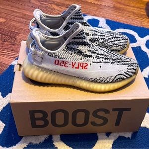 Yeezy 350 zebra size 8 men’s. I will negotiate a little bit.